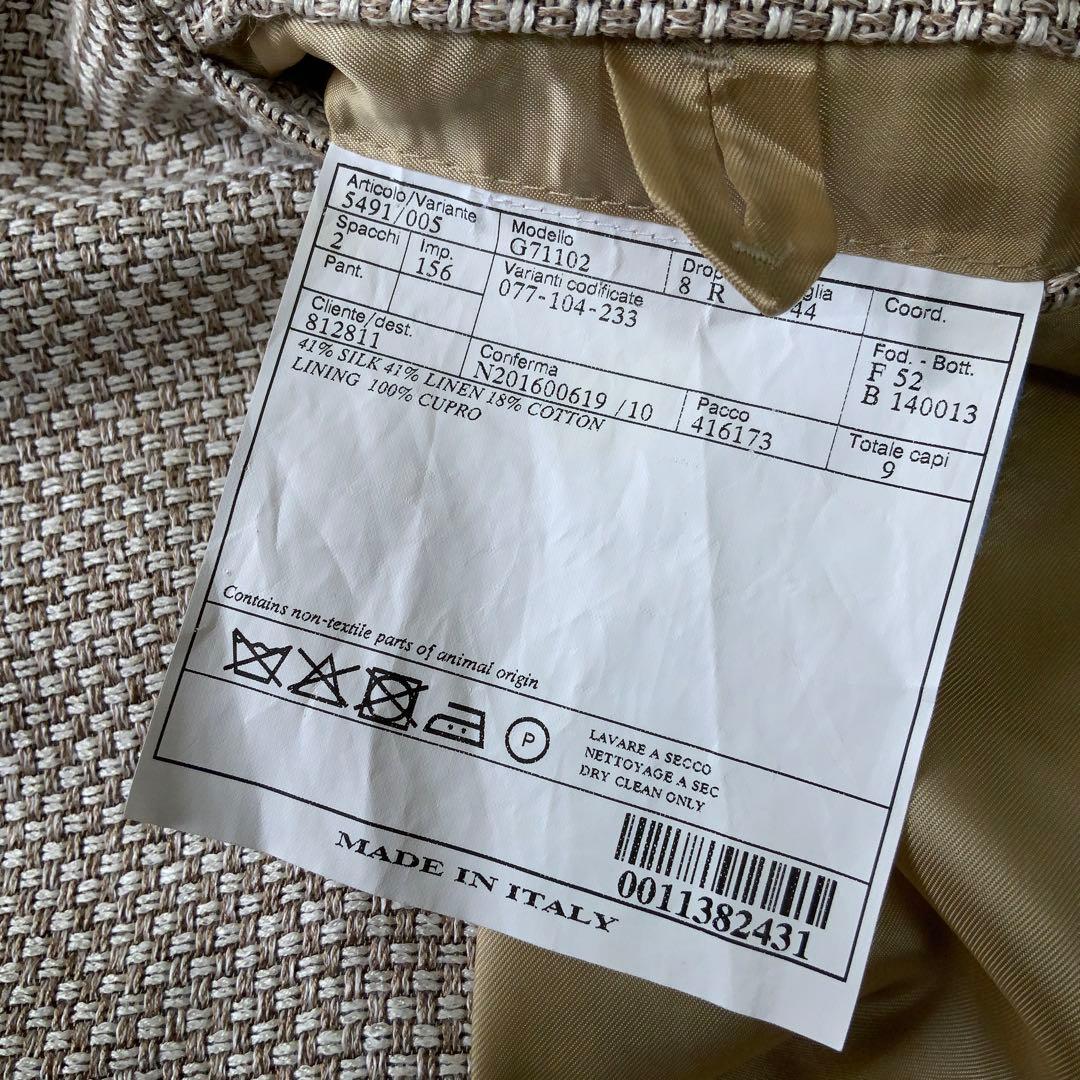 Belvestベルベスト ジャケット シルク リネン コットン44イタリア製