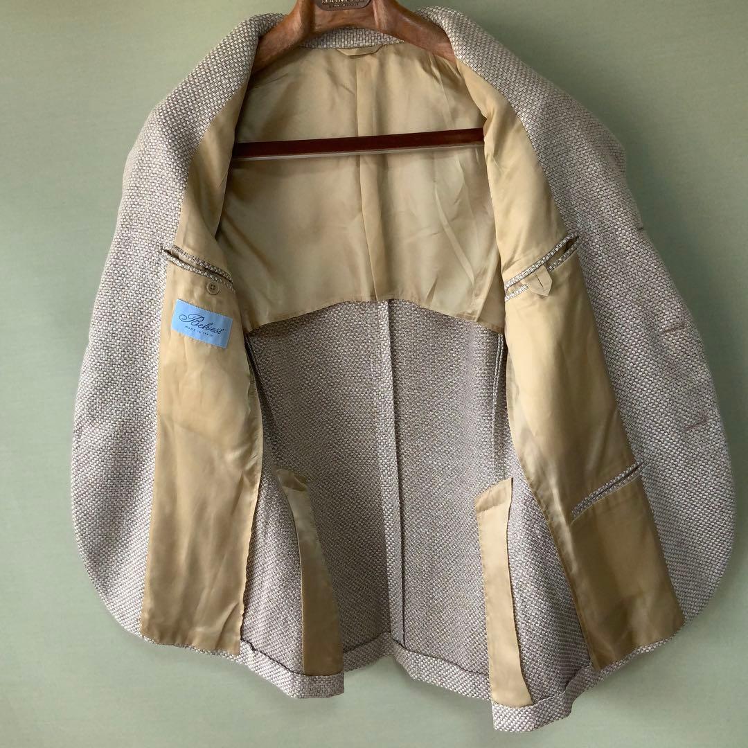 Belvestベルベスト ジャケット シルク リネン コットン44イタリア製
