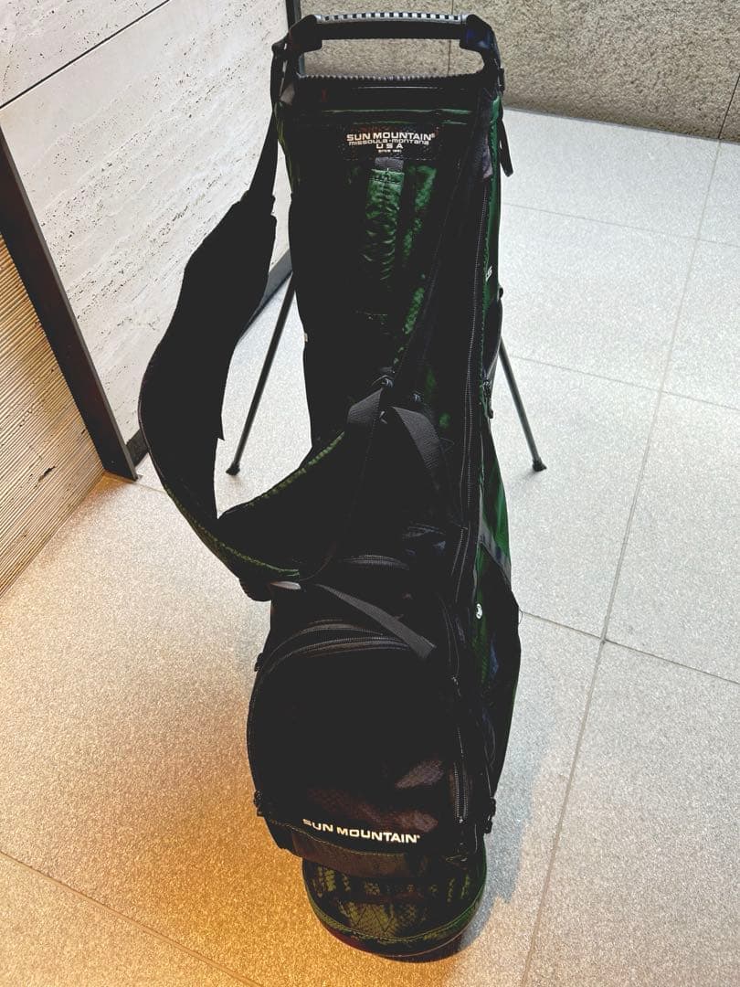 サンマウンテン　9.0型　スタンド キャディバッグ グリーン 4分割