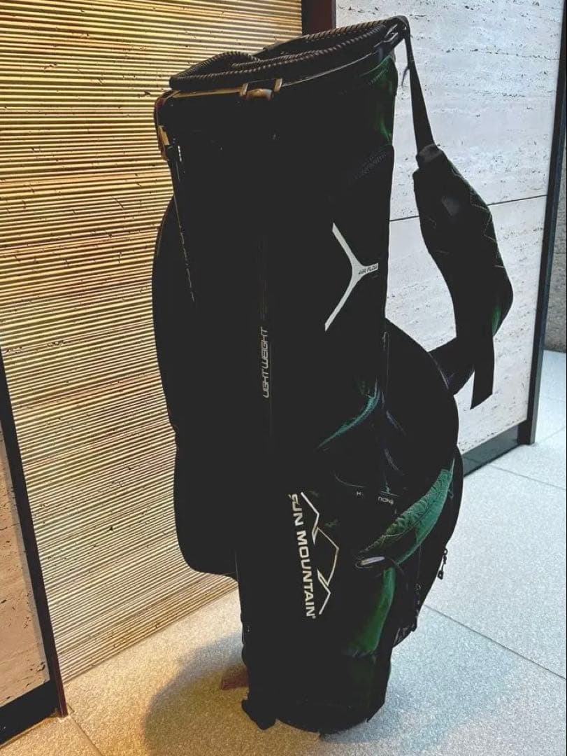 サンマウンテン　9.0型　スタンド キャディバッグ グリーン 4分割