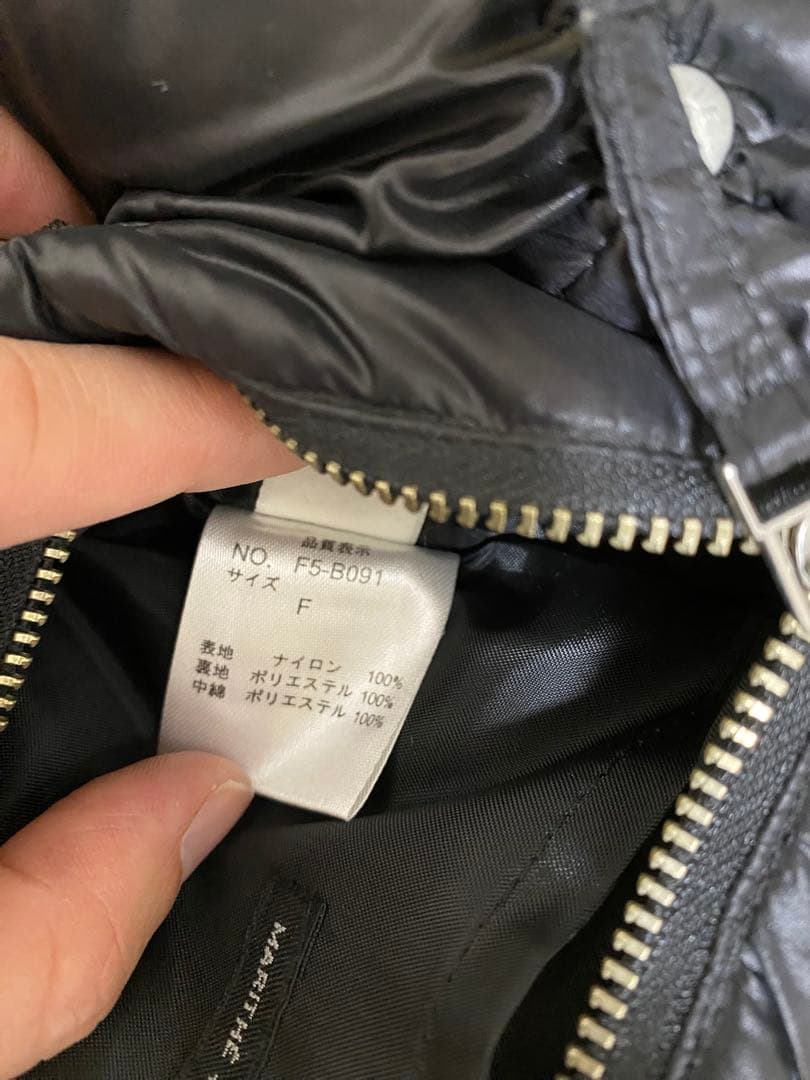 マリテフランソワジルボー　パフデザイン 黒 ショルダーバッグ