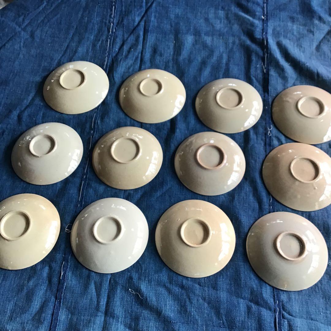 骨董　京焼　絵皿　陶器 12枚セット　いろいろな図柄