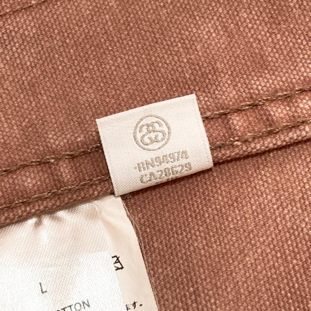ステューシー STUSSY ジャケット 刺繍ロゴ ピンク L 1842