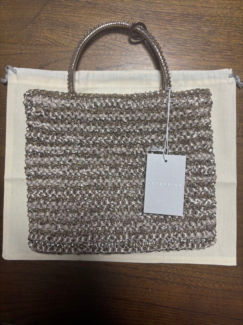 新品未使用　アンテプリマ　ワイヤートートバッグ　ミニアトゥーラ　ゴールド