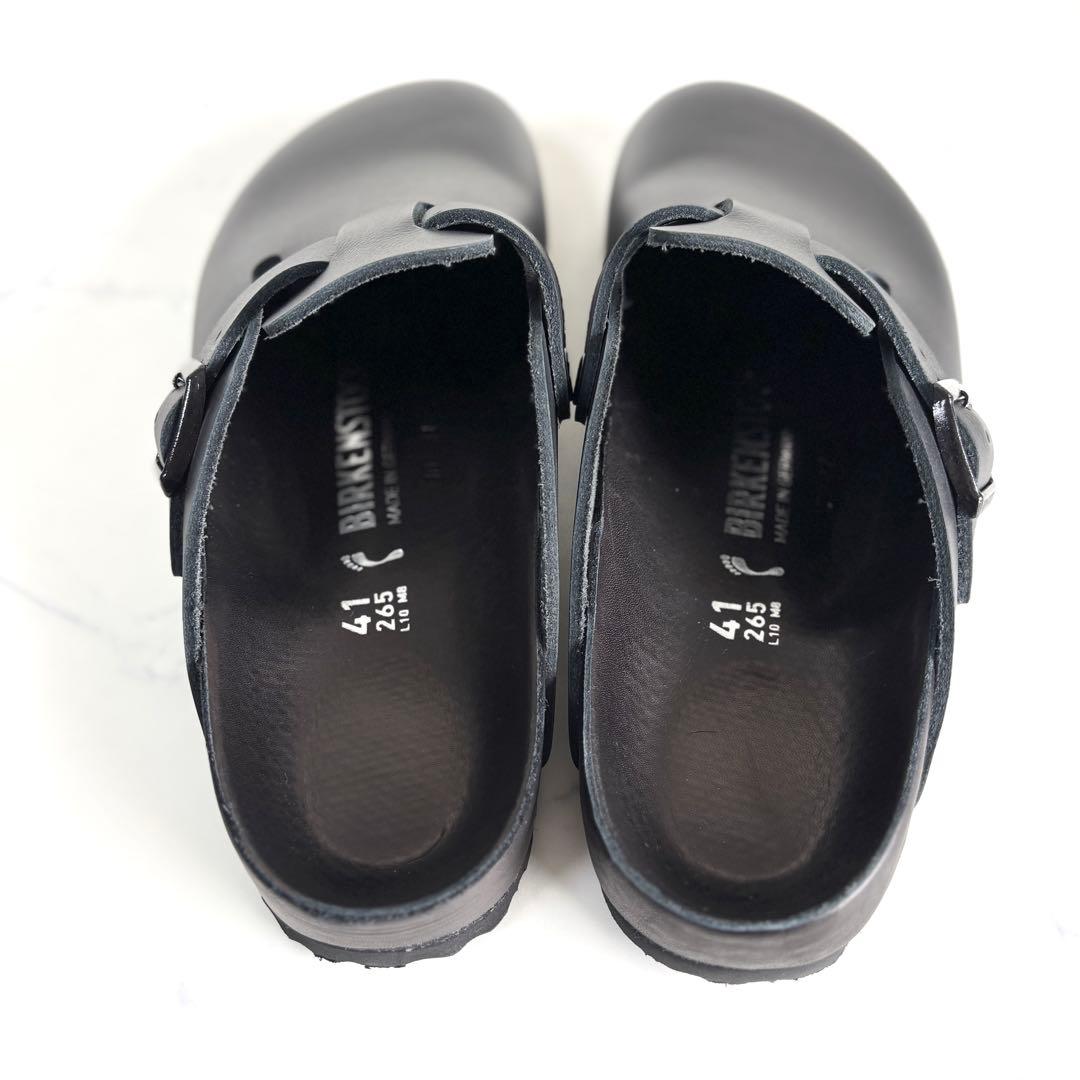 極美品 ビルケンシュトック 41 エクスクイジット ボストン レザー ブラック