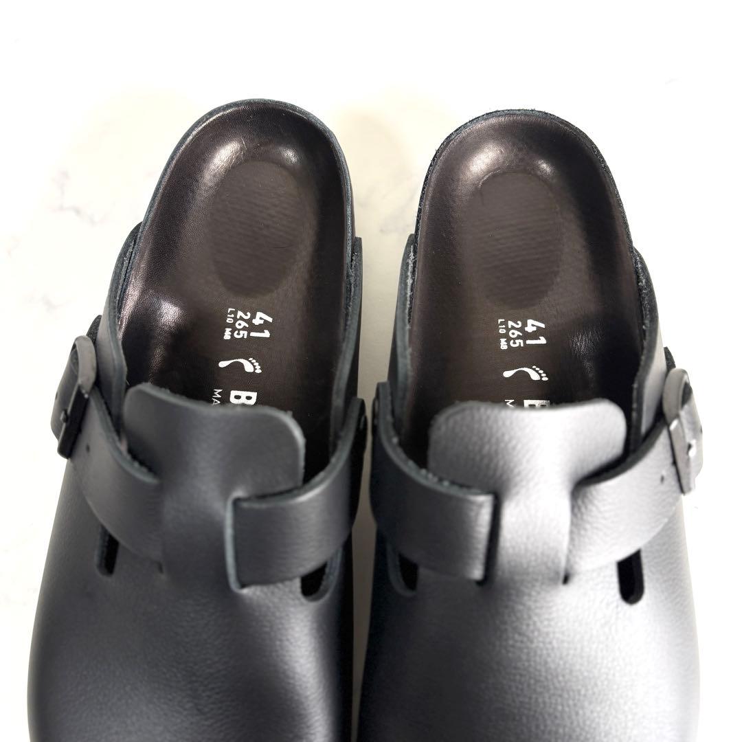 極美品 ビルケンシュトック 41 エクスクイジット ボストン レザー ブラック