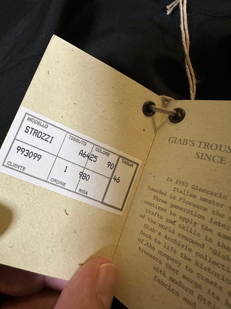 【最終値下げ】giabsarchivio ジャブス セットアップ ブラック 46