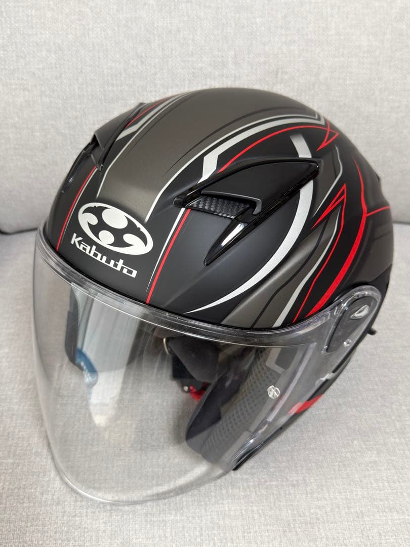 Kabuto Exceed ジェットヘルメット ブラック/レッド