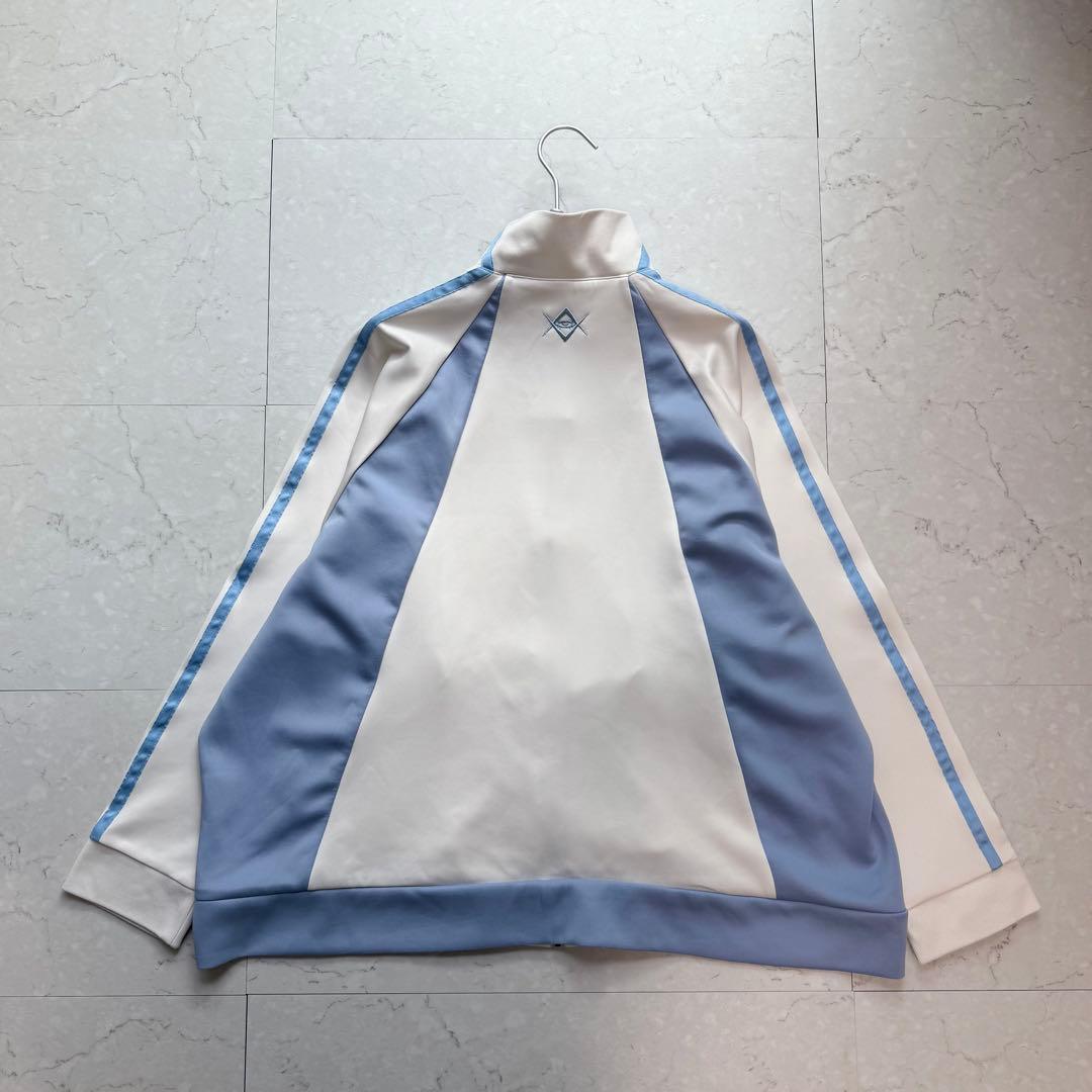 REFLEM セットアップ BIG切替ジャージ パンツ F ホワイト 水色