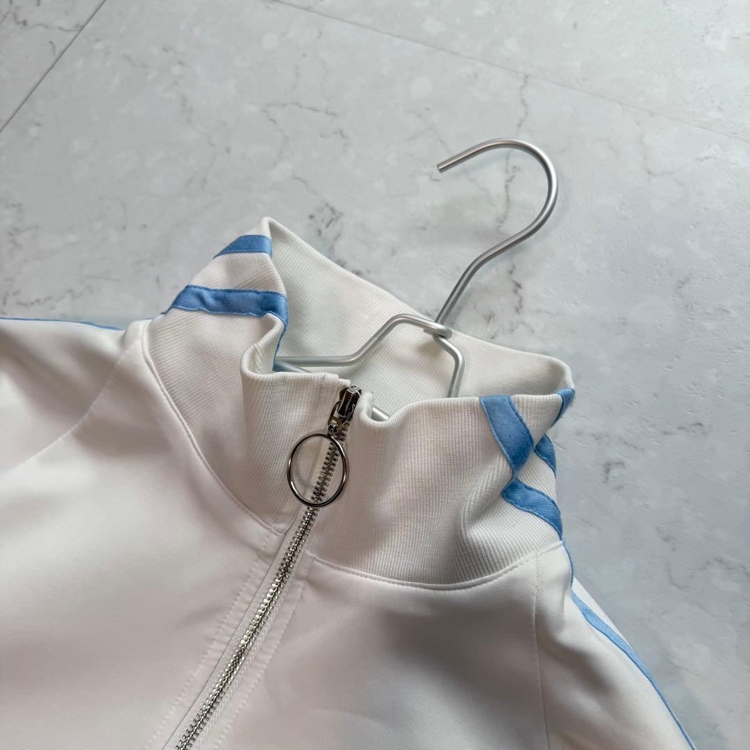 REFLEM セットアップ BIG切替ジャージ パンツ F ホワイト 水色