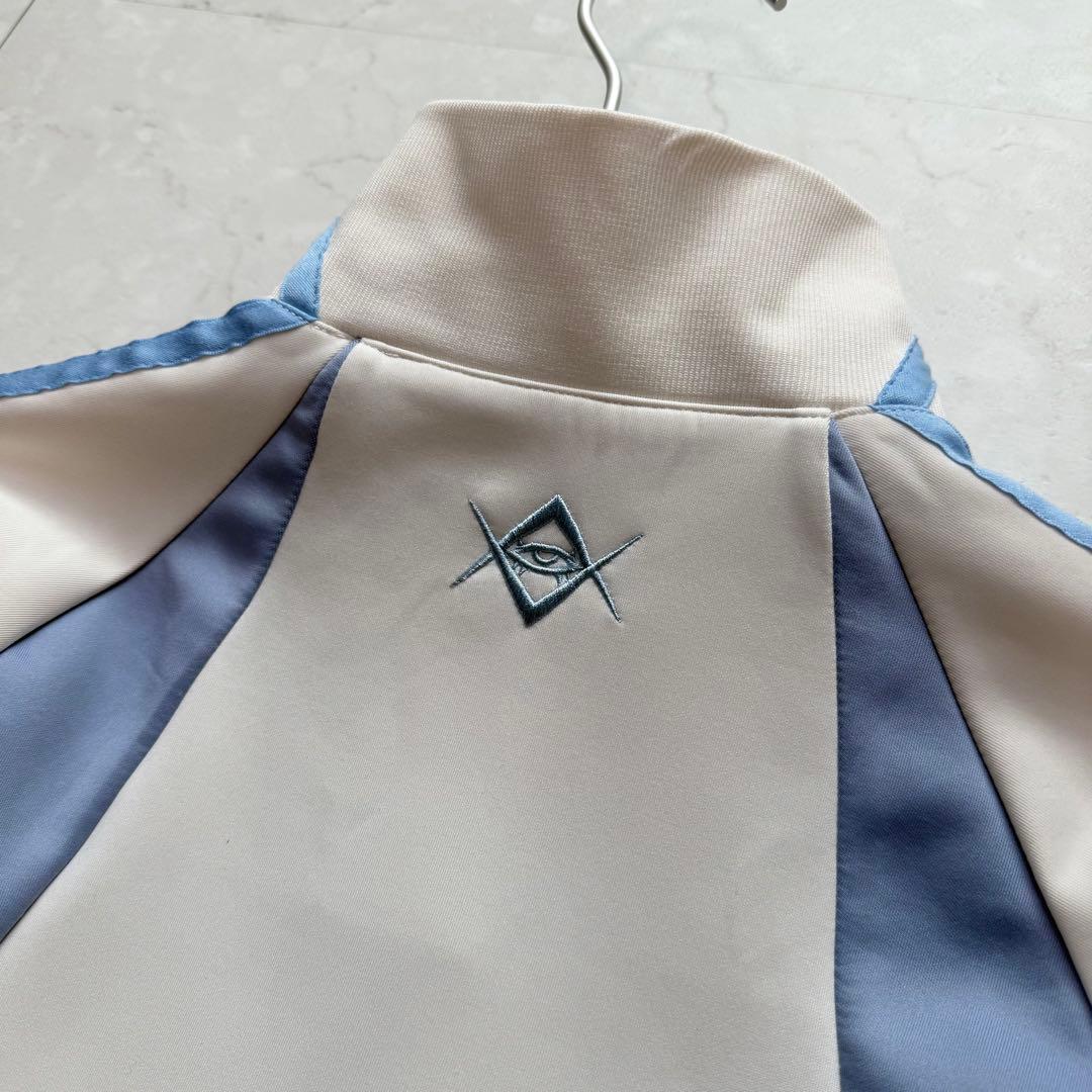 REFLEM セットアップ BIG切替ジャージ パンツ F ホワイト 水色