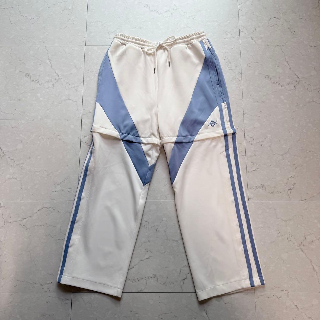 REFLEM セットアップ BIG切替ジャージ パンツ F ホワイト 水色