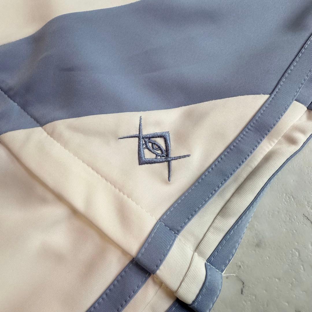 REFLEM セットアップ BIG切替ジャージ パンツ F ホワイト 水色