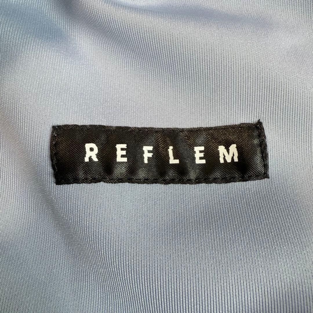 REFLEM セットアップ BIG切替ジャージ パンツ F ホワイト 水色