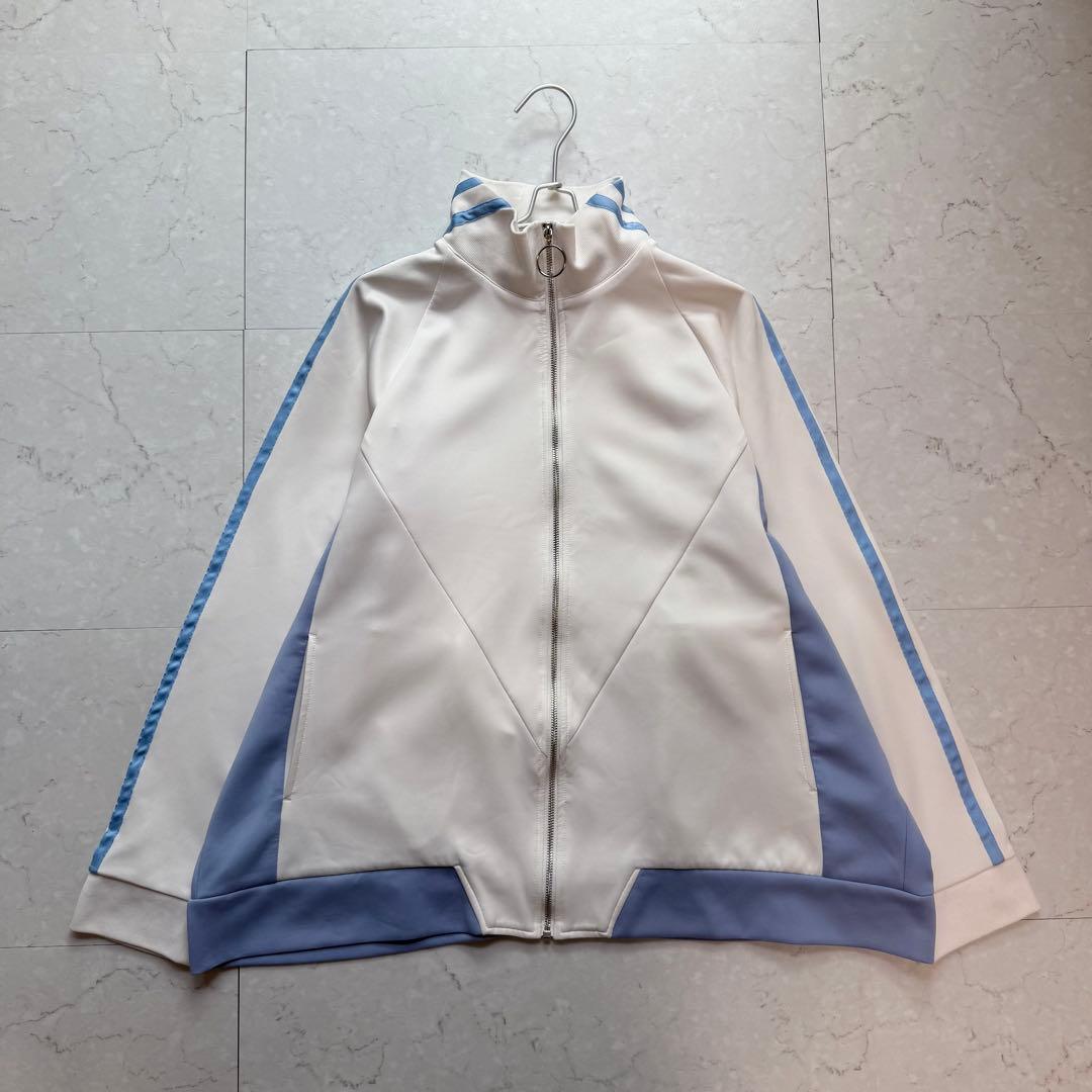 REFLEM セットアップ BIG切替ジャージ パンツ F ホワイト 水色