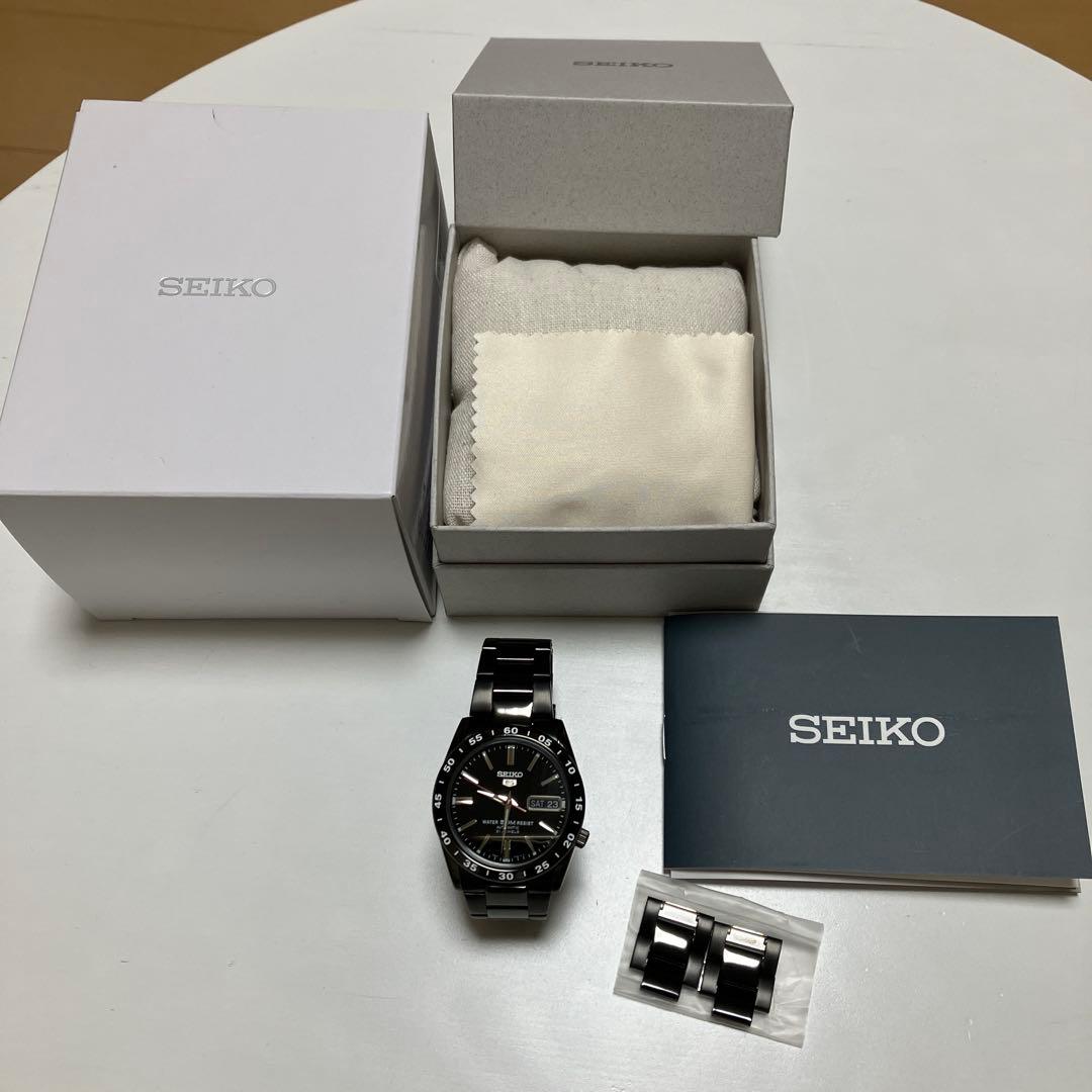 SEIKO5 SNKE03K1 自動巻き腕時計 ブラック