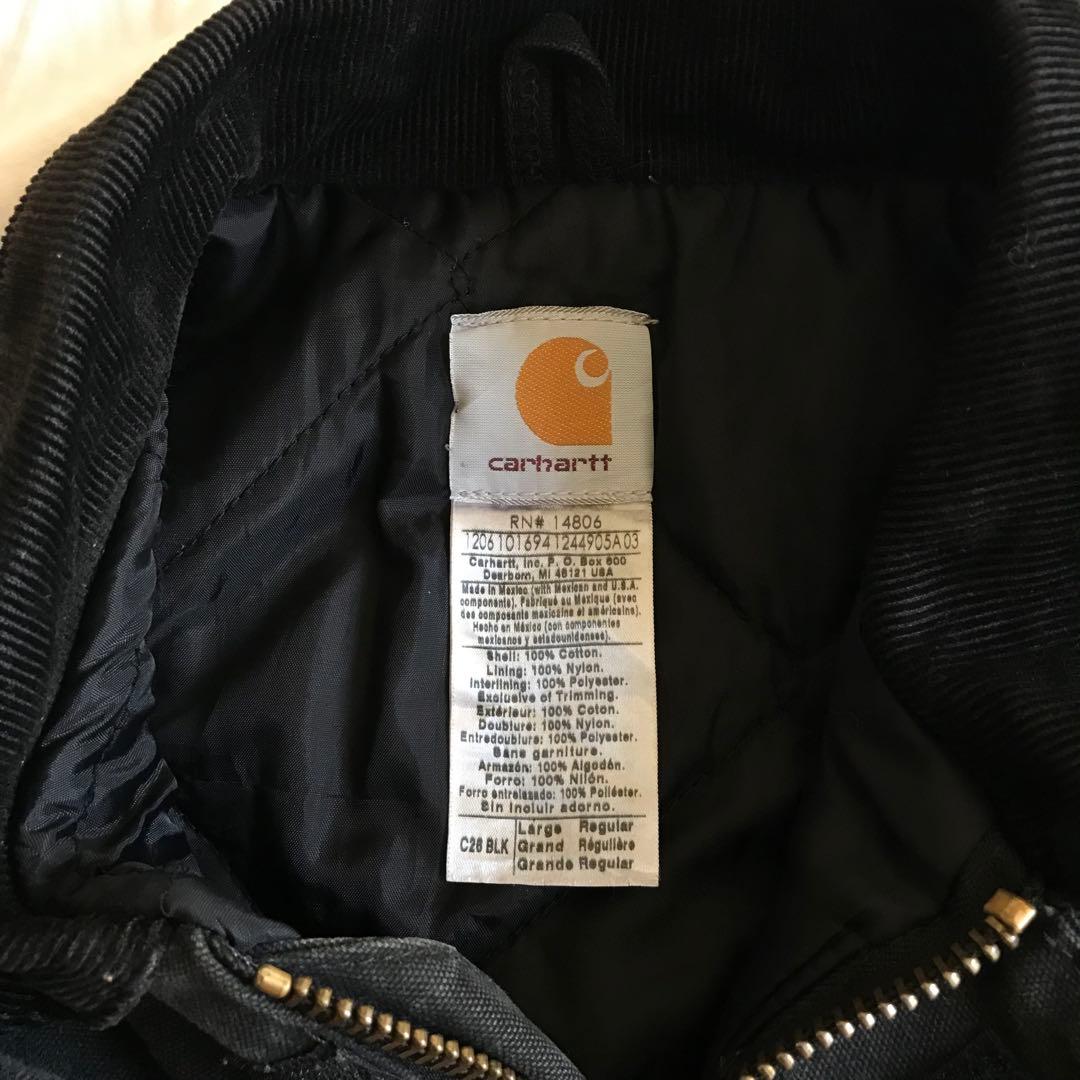 Carhartt C26 BLK トラディショナルコート BLACK 企業ロゴ