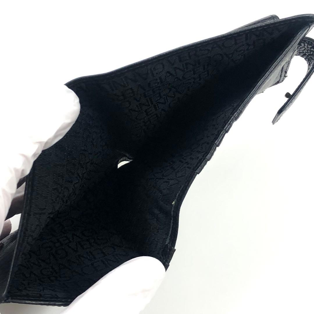 GIANNI VERSACE ジャンニ・ヴェルサーチ レザー 二つ折り財布