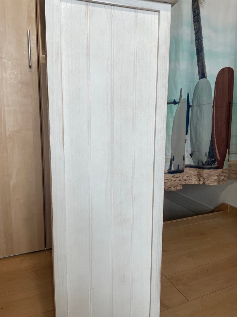 モ*ー様 完成品 アンティーク塗装 天然木 桐製 ワイドチェスト 5段 幅60