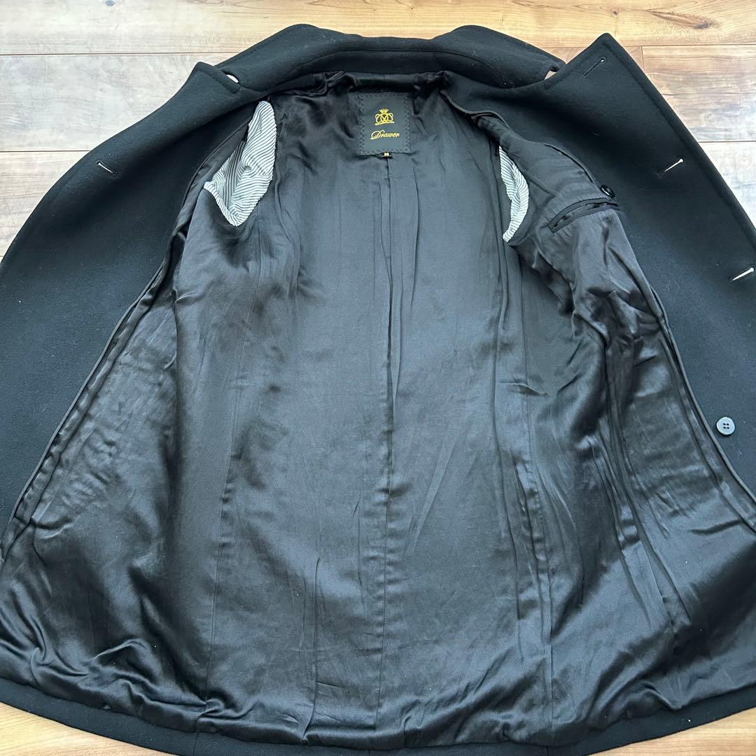 Drawer ドゥロワー/p ピーコート/メルトン/美品/金釦/ウールコート