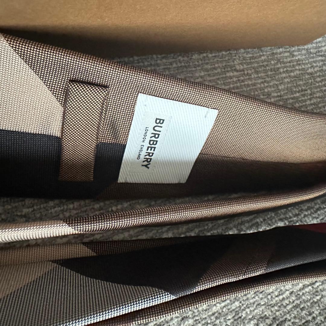 未使用【Burberry】　ネクタイ　ブラウン　バーバリーチェック