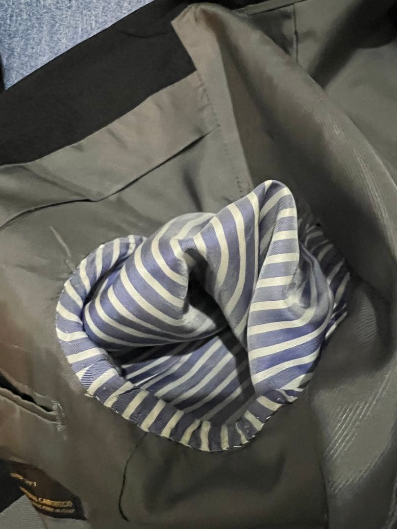 【美品】トゥモローランド カノニコ 3ピーススーツ チャコールグレー