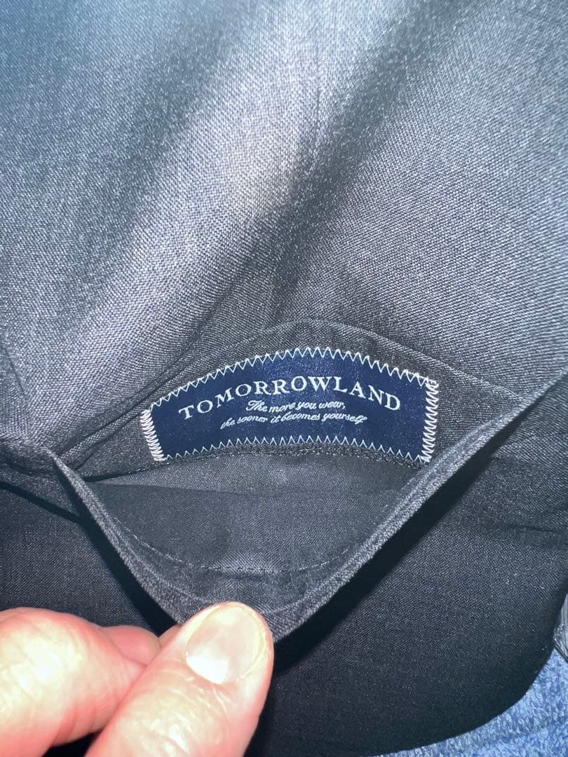 【美品】トゥモローランド カノニコ 3ピーススーツ チャコールグレー