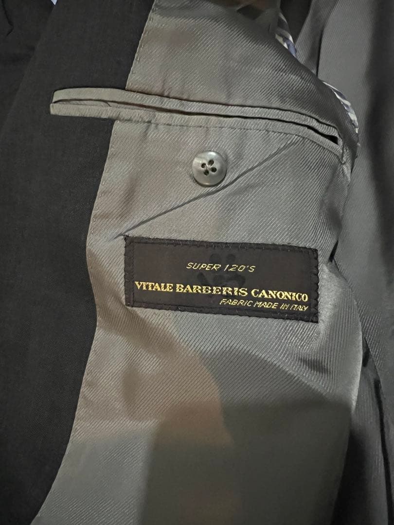 【美品】トゥモローランド カノニコ 3ピーススーツ チャコールグレー