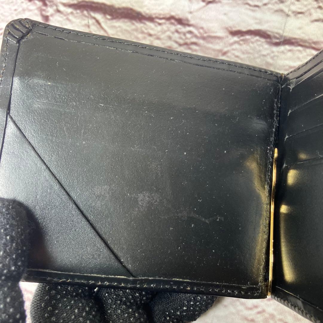 グレンロイヤル マネークリップ 小銭入れ付き 二つ折り財布 レザー ブラック