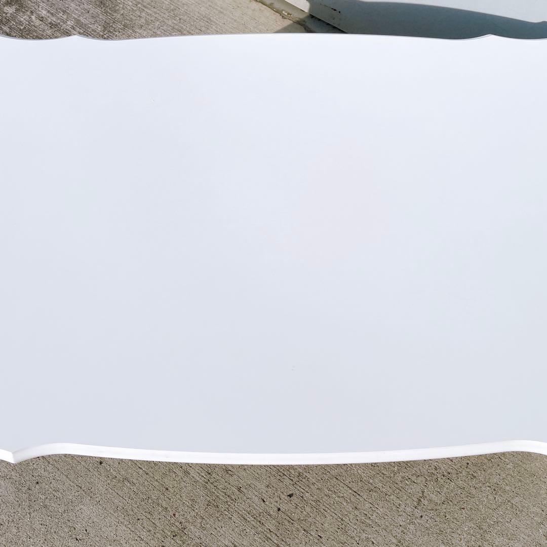 【送料込】アンティーク 猫脚 白センターテーブル ローテーブル 折り畳み式