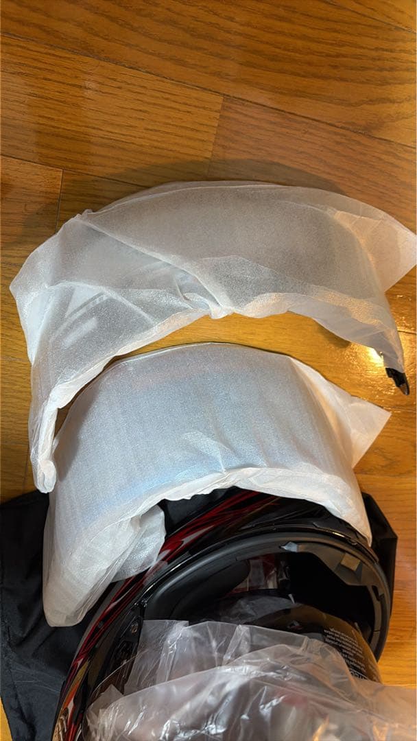 フルフェイスヘルメット 赤黒 フレイムデザイン