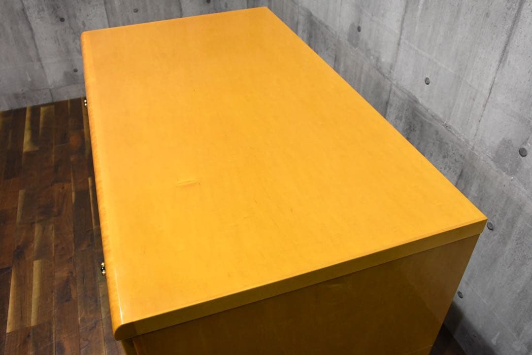 DEK41 府中家具 バーズアイメープル 5段チェスト 最高級 鳥目杢 桐タンス