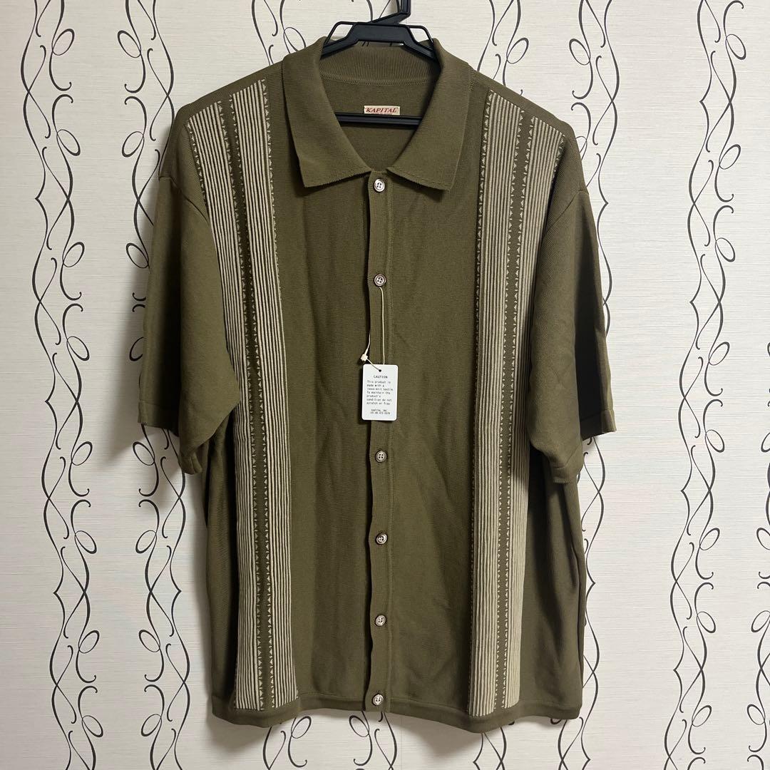 KAPITAL (キャピタル)ニットテネシー半袖アロハ コットンニットポロシャツ