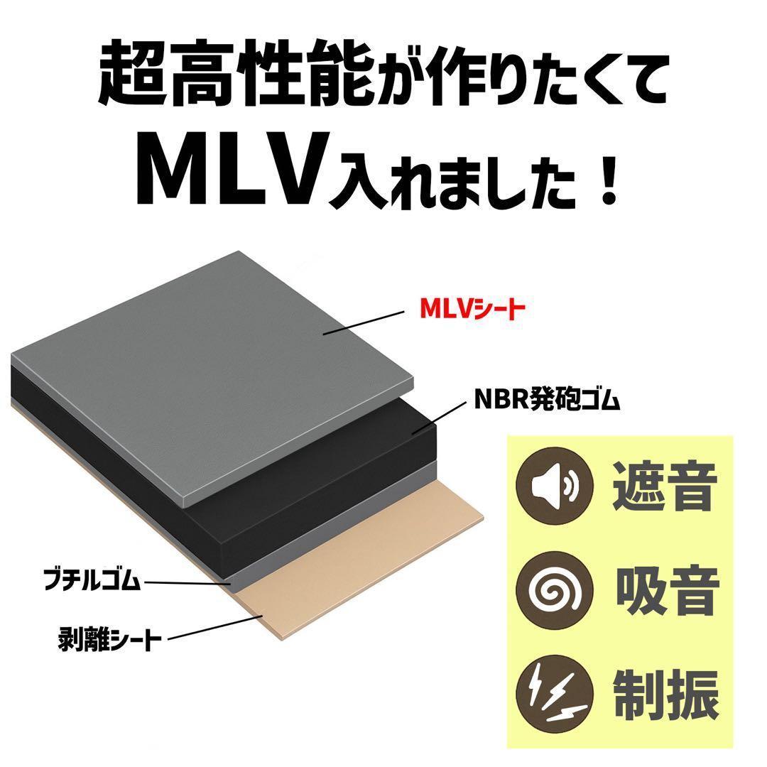 車 デッドニングシート MLV ロードノイズ 遮音 防振 防音 三層構造 6枚