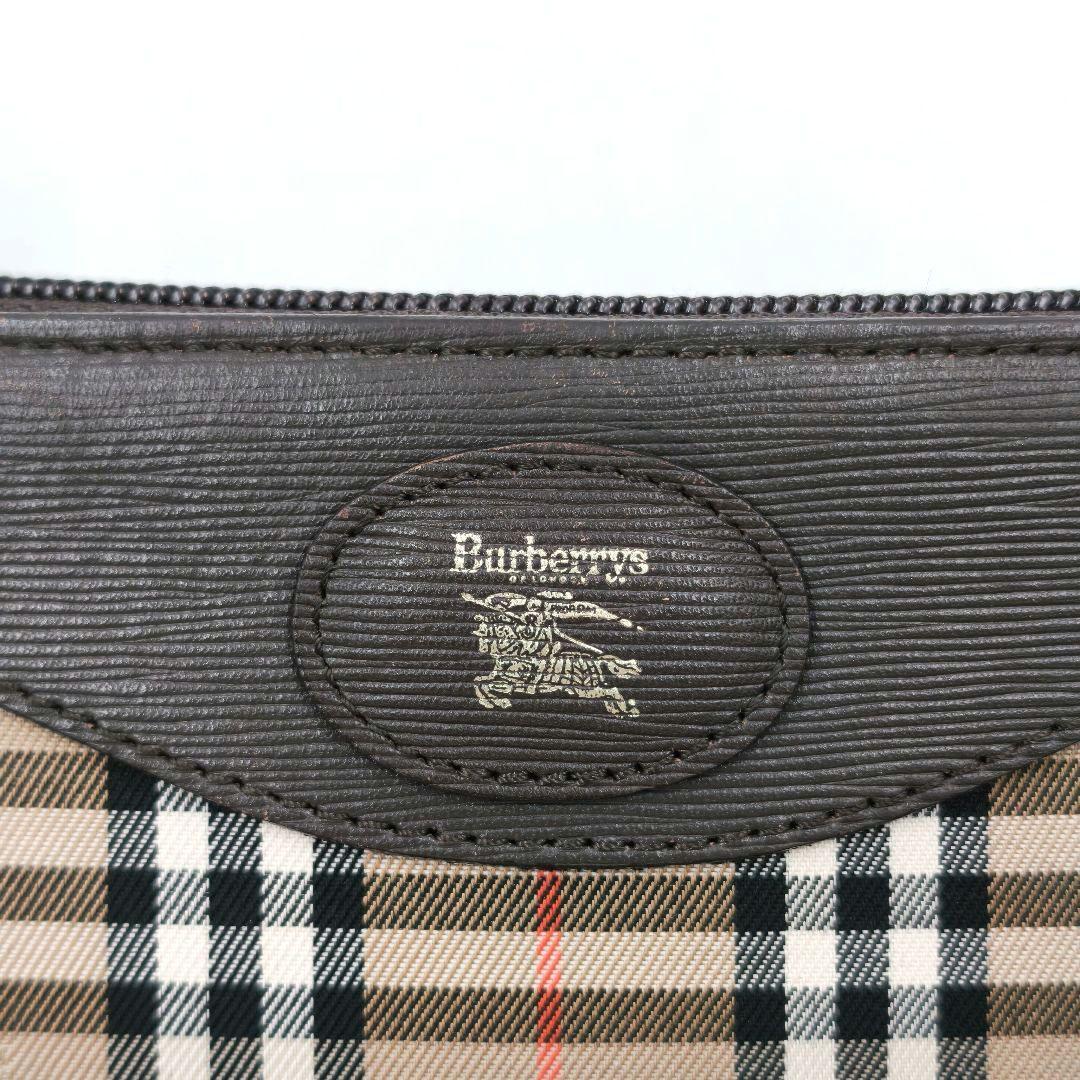 【美品 高級◎】バーバリー セカンドバッグ ノバチェック シャドーホース