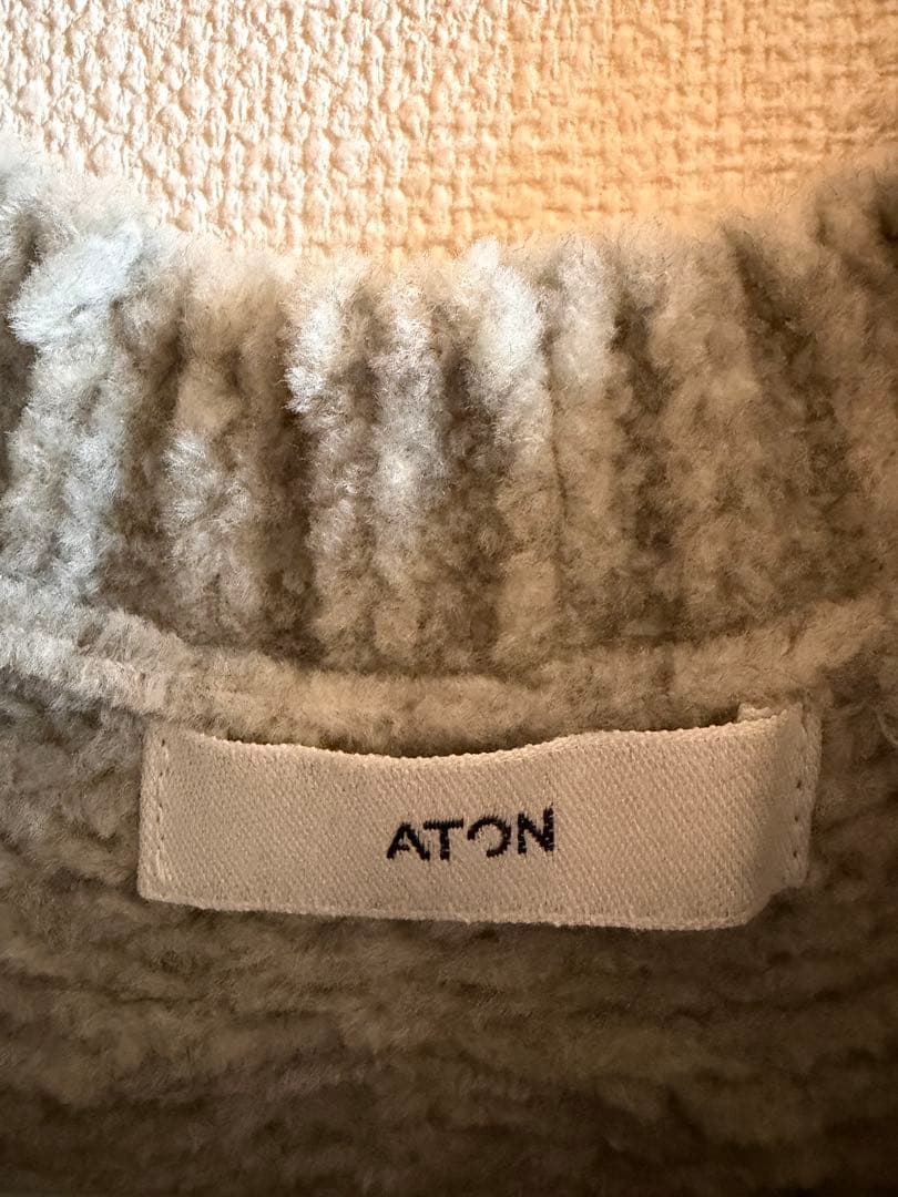 【ATON】WOOL MOLE クルーネックベスト