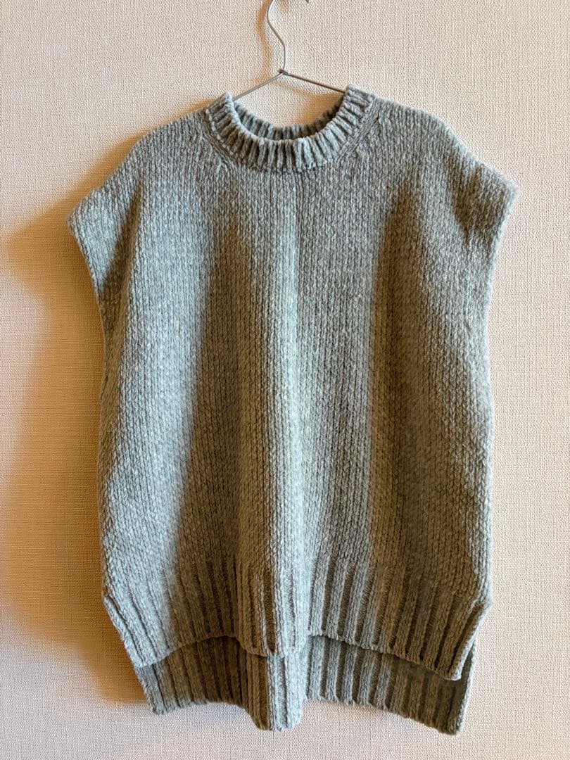 【ATON】WOOL MOLE クルーネックベスト