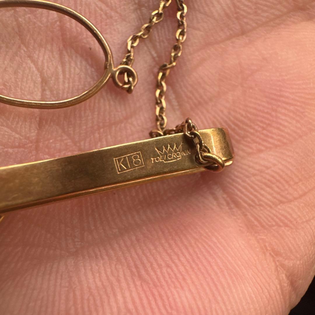 t*o様 ゴールドトーン ネクタイピン オパール付き