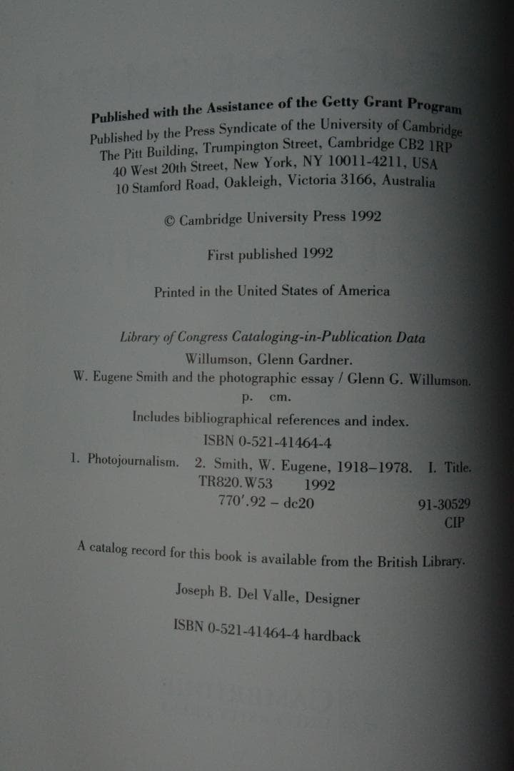 【W. Eugene Smith ：and the Photographic 】