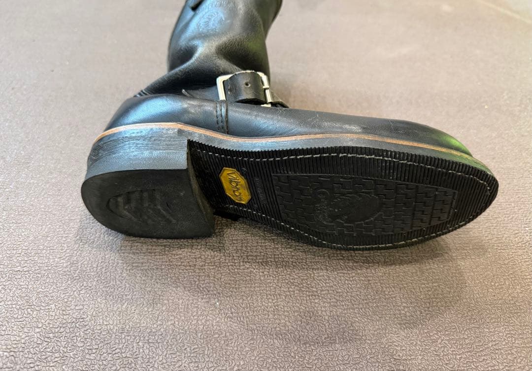 Chippewa チペワ　エンジニアブーツ　レザー茶芯 黒タグ26cm相当