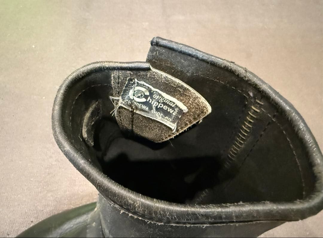 Chippewa チペワ　エンジニアブーツ　レザー茶芯 黒タグ26cm相当