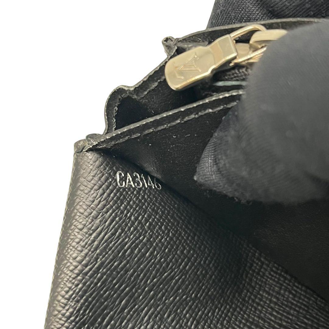 美品⭐︎現行 ルイヴィトン ノワール エピ ポルトフォイユブラザ 二つ折り長財布