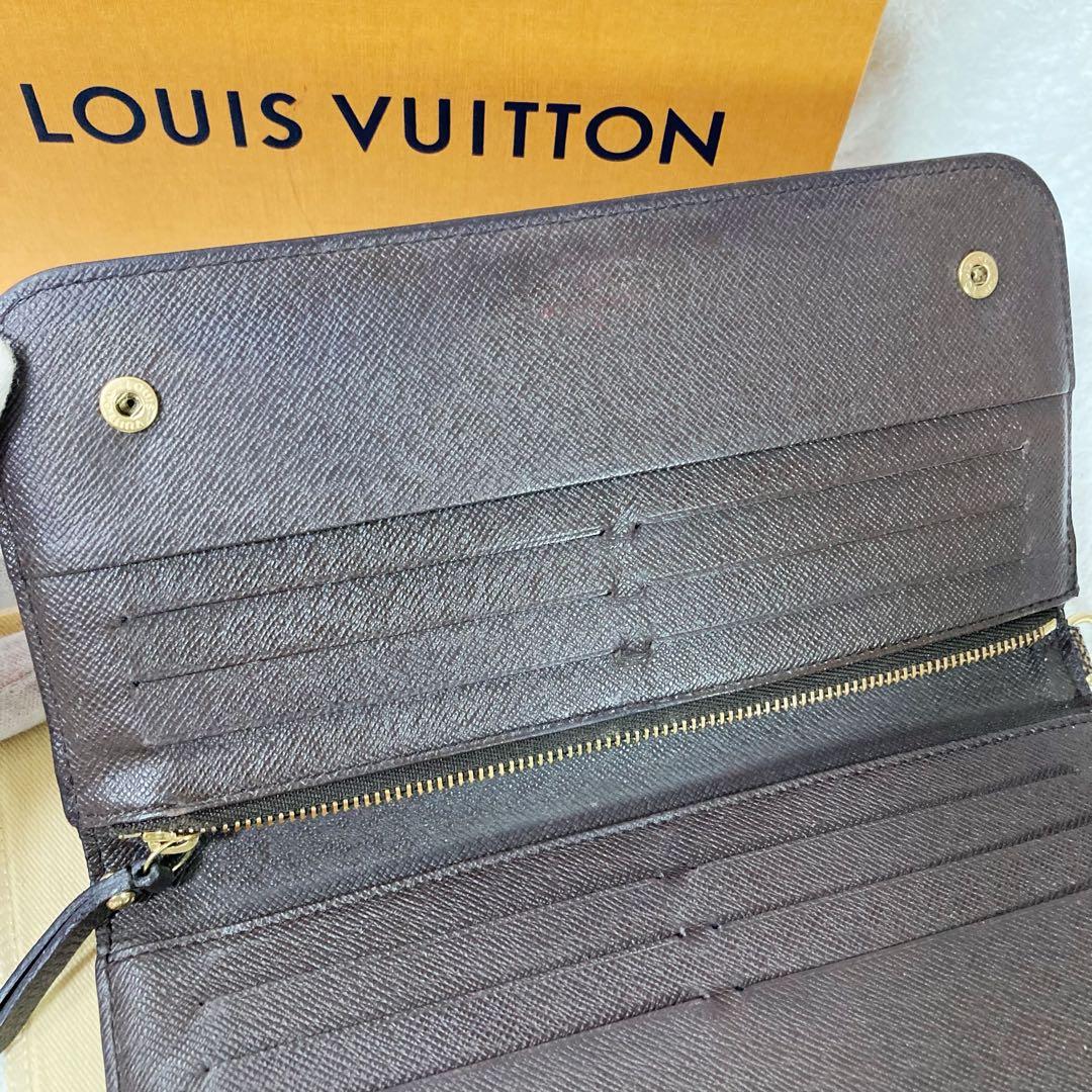 【美品】ルイヴィトン ☆ポルトフォイユアンソリット ダミエ エベヌ 長財布