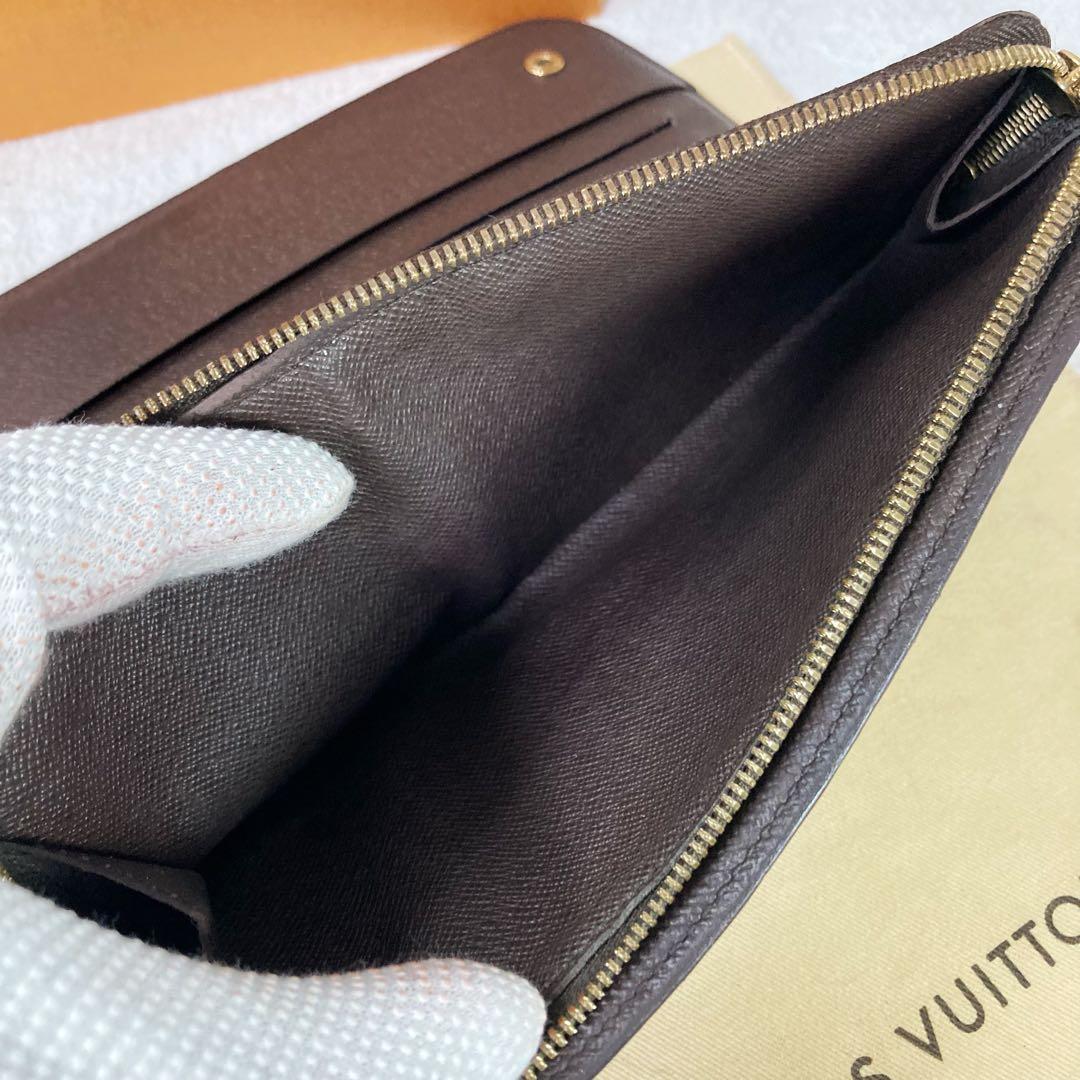 【美品】ルイヴィトン ☆ポルトフォイユアンソリット ダミエ エベヌ 長財布