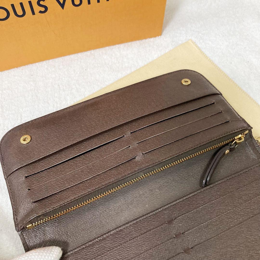 【美品】ルイヴィトン ☆ポルトフォイユアンソリット ダミエ エベヌ 長財布