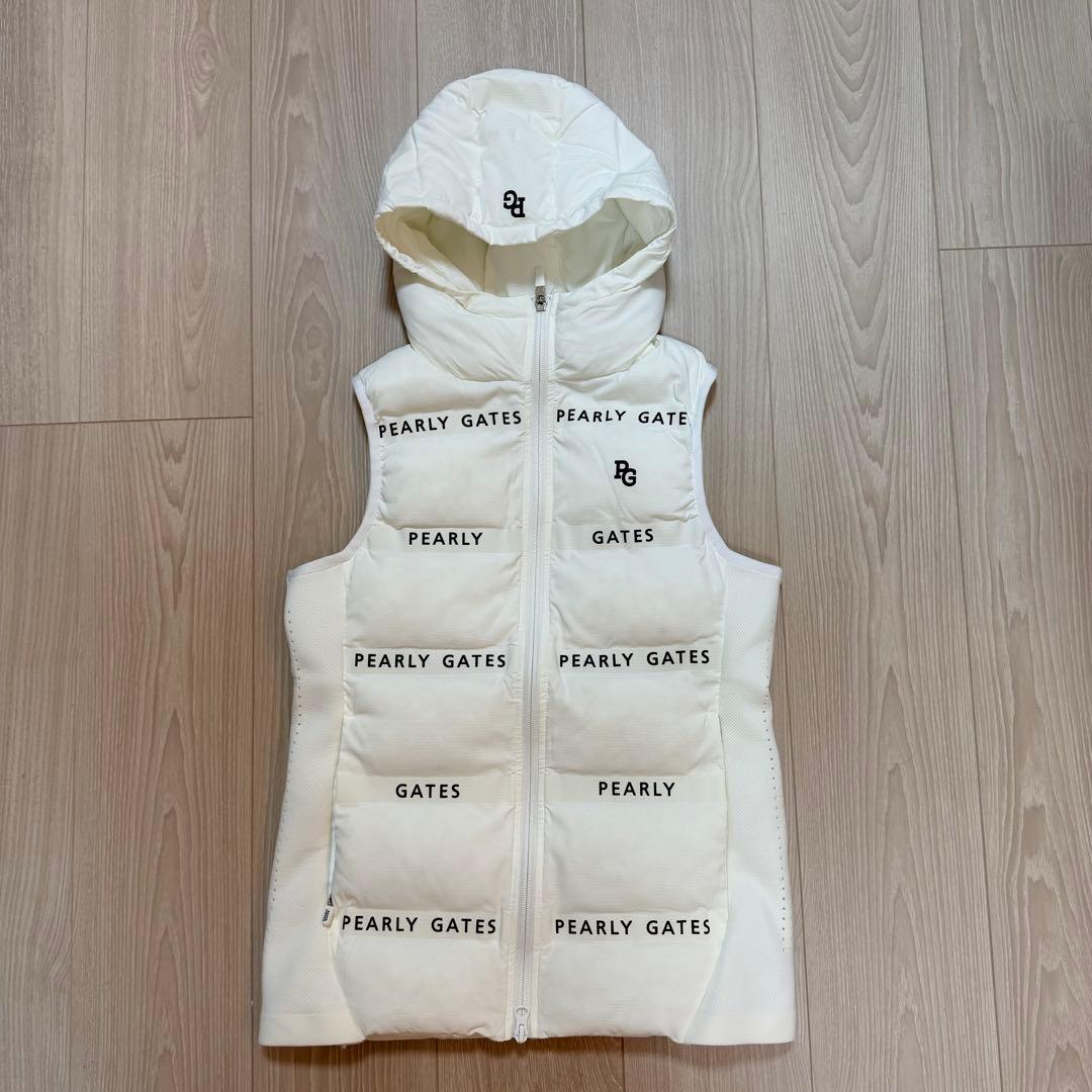 mai　 PEARLY GATES フード付きダウンベスト　０サイズ