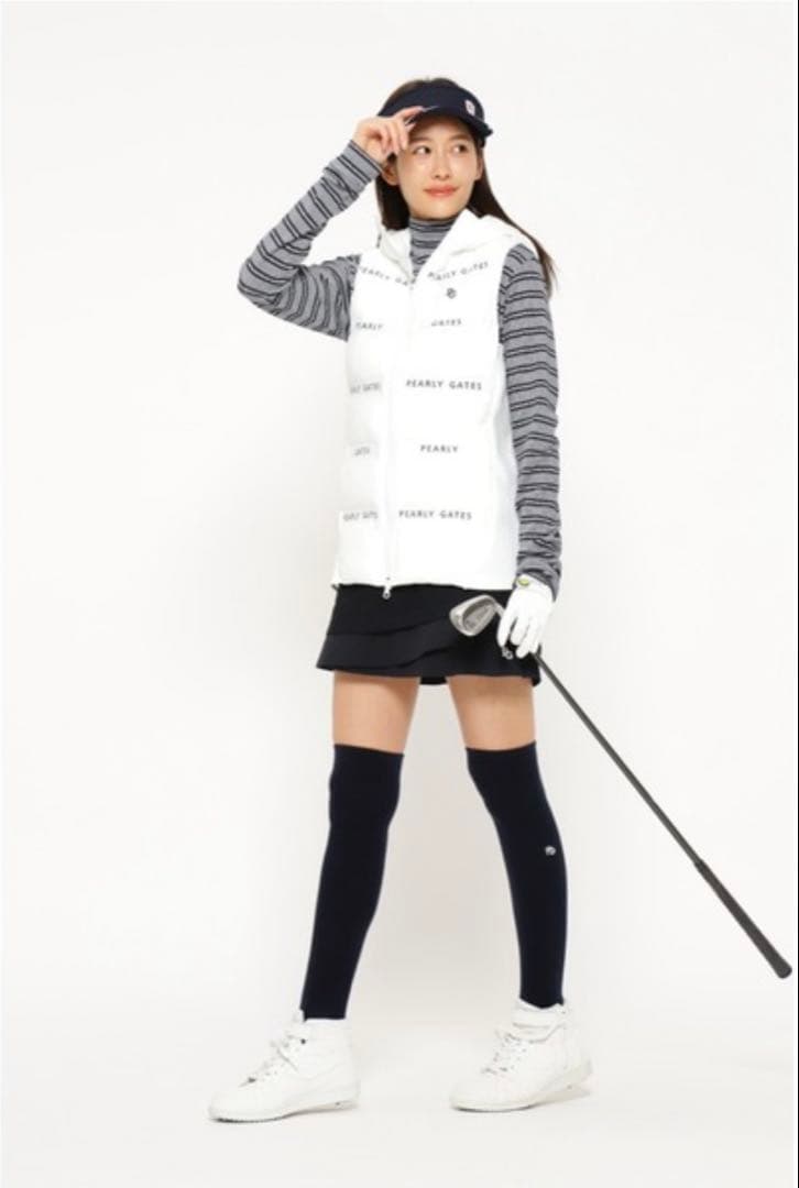 mai　 PEARLY GATES フード付きダウンベスト　０サイズ