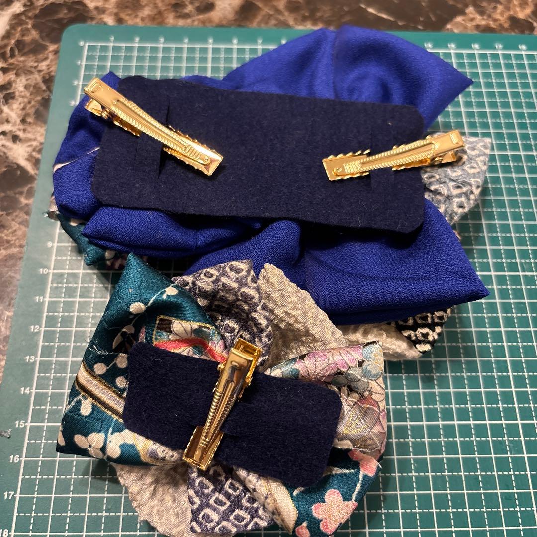 aiko2017さま 4点 ヘッドドレス 髪飾り 七五三 753 青 赤 真紅