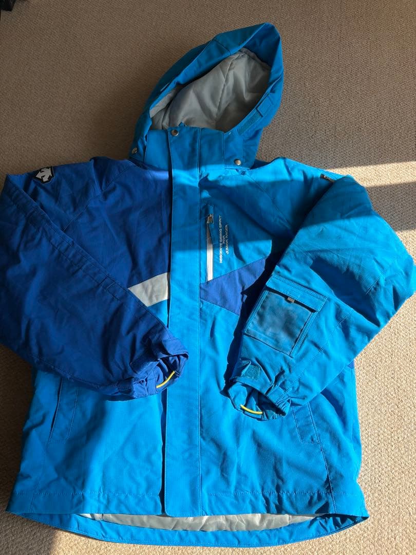 DESCENTE スキーウェア 子ども用 青 グレー