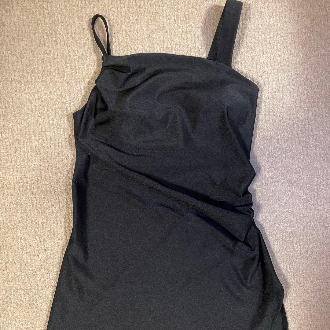 【SUKALA】シャインストレッチアシンメトリーチュニック